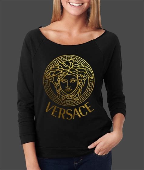 ebay womens versace t shirts|versace long sleeve shirts women's.